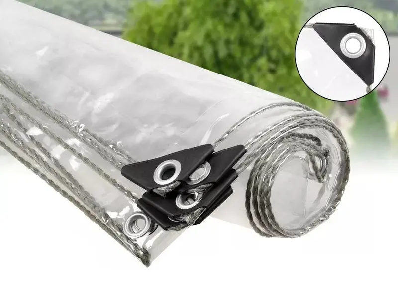 430gsm Clear Tarpaulin Heavy Duty PVC Waterproof Ground Cover Tarp Sheet 1