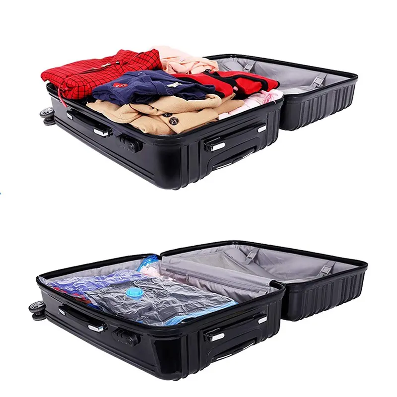 Large Space Saving Storage Vacuum Bags Clothes Bedding Organiser Under Bed Plastic Compression 2