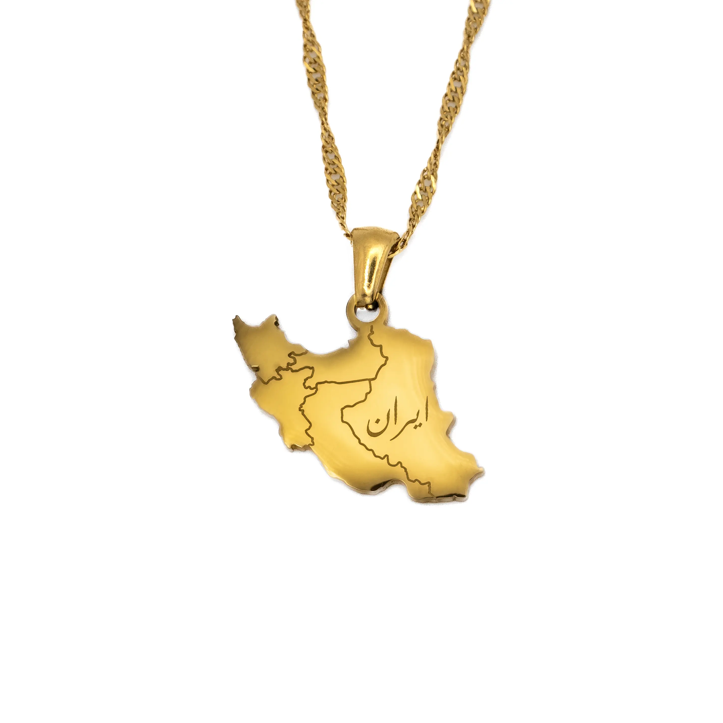 Iran Map Necklace