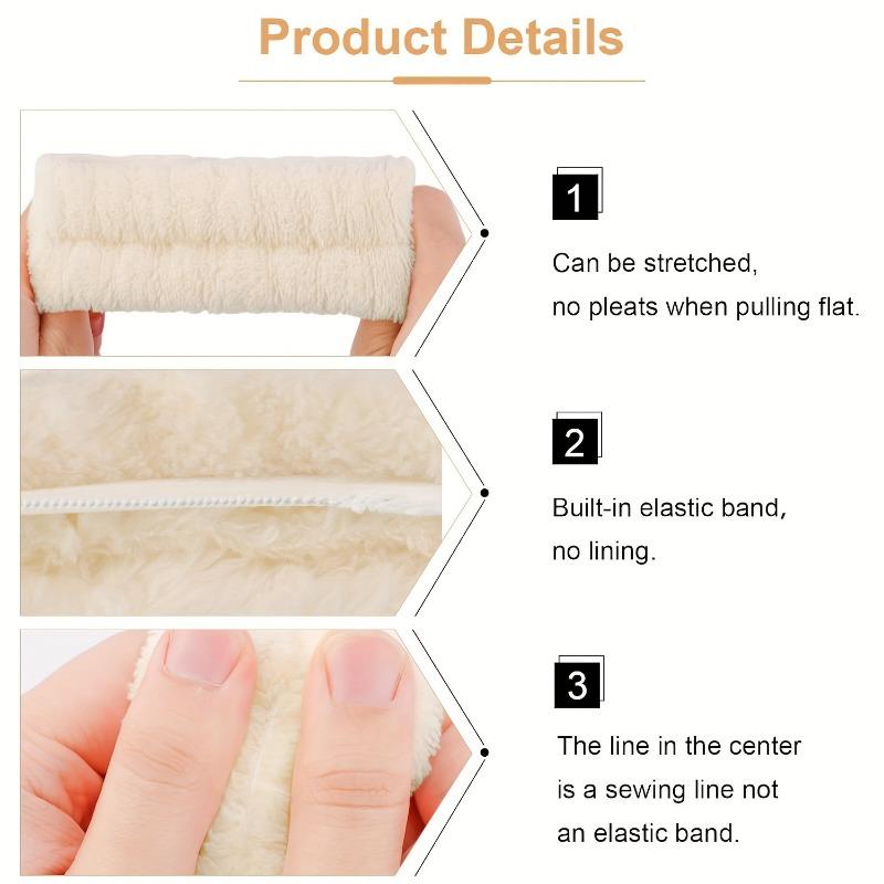 Product Introduction of 5pcs Spa Headband & Wristband Set with Hair Claw - Soft, No-Slip Makeup & Skincare Accessories for Women - Includes 4 Colors, Neutral & Maillard Shades 3