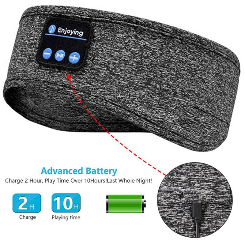 UK Wireless Bluetooth Headband Sleeping Eye Mask Headphones Headset Music Sports 6