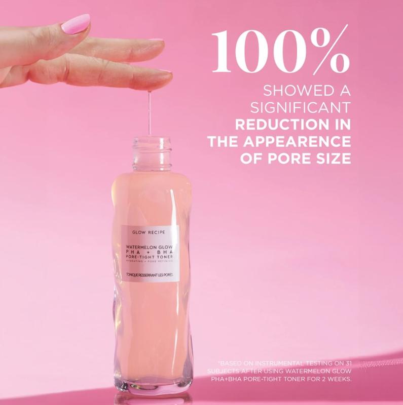 GLOW RECIPE Watermelon Glow PHA + BHA Pore-Tight Skincare Toner for Skin Repair [Next Day Delivery] Comfort Hydrating Moisture 8