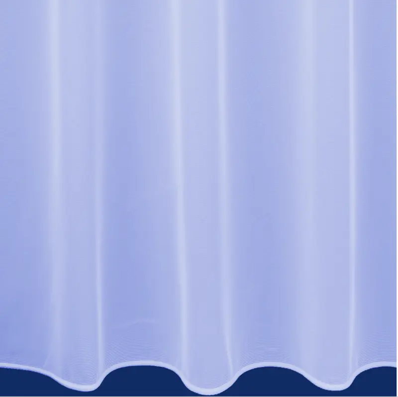 Sue White Plain Lead Weighted Voile Net Curtain - Sold In Set Sizes - 2