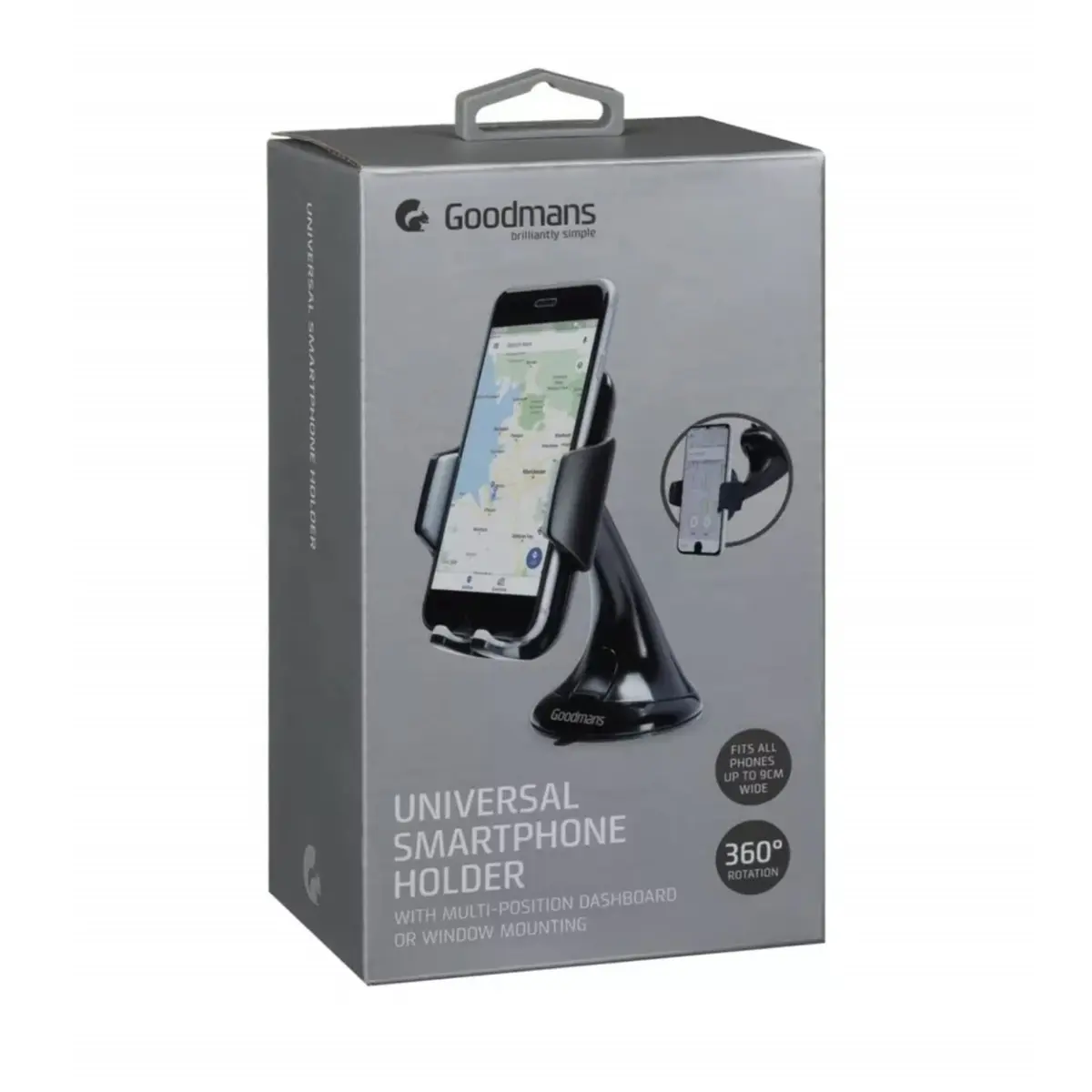 Goodmans Universal Smartphone Holder with Multiple Positions for Dashboard and Window Mounting - Cellphone