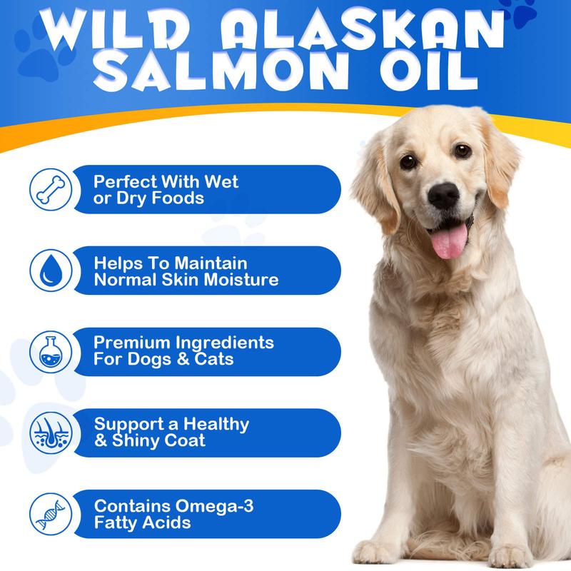Premium wild Alaska salmon oil for dogs and cats 9