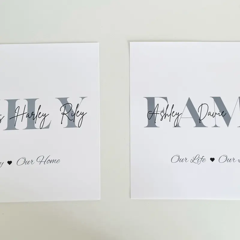 Personalised Family Print - Family Wall Decor - Personalised Print - Room Decoration - Poster Gift 6
