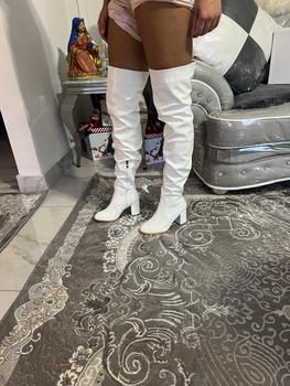 Product Review of Women's 2023 New Fashion Pu Over-the-knee High Heeled Boots, Elegant Plain Side Zipper Design Boots, European and American Style Pointed Toe Slouchy Boots for Parties and Evenings from u**9 0