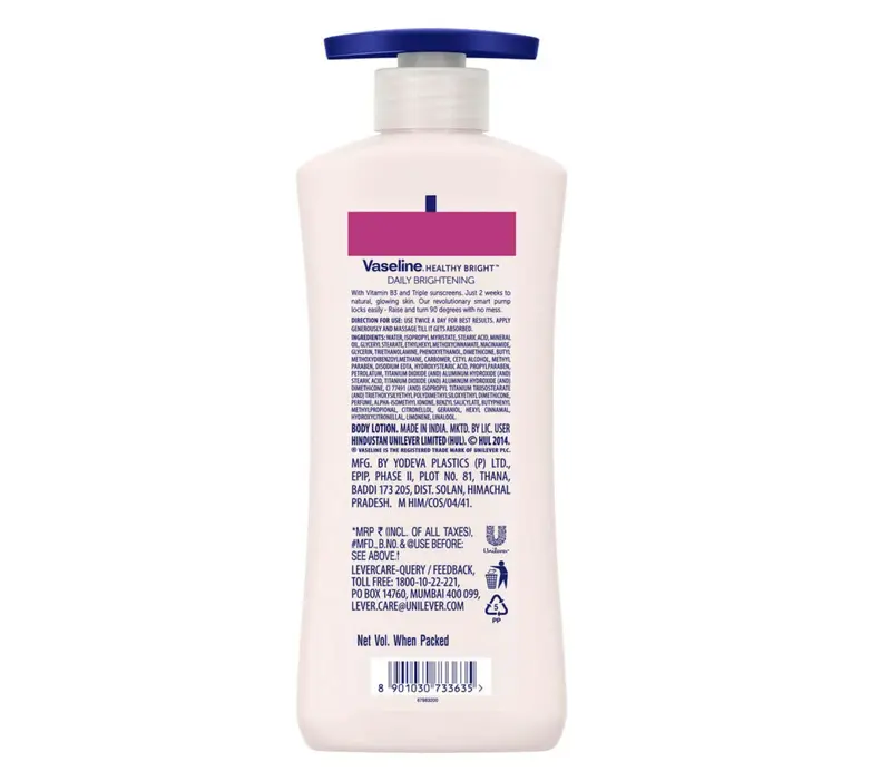 Vaseline Healthy Bright Daily Brightening Lotion 600ml 1