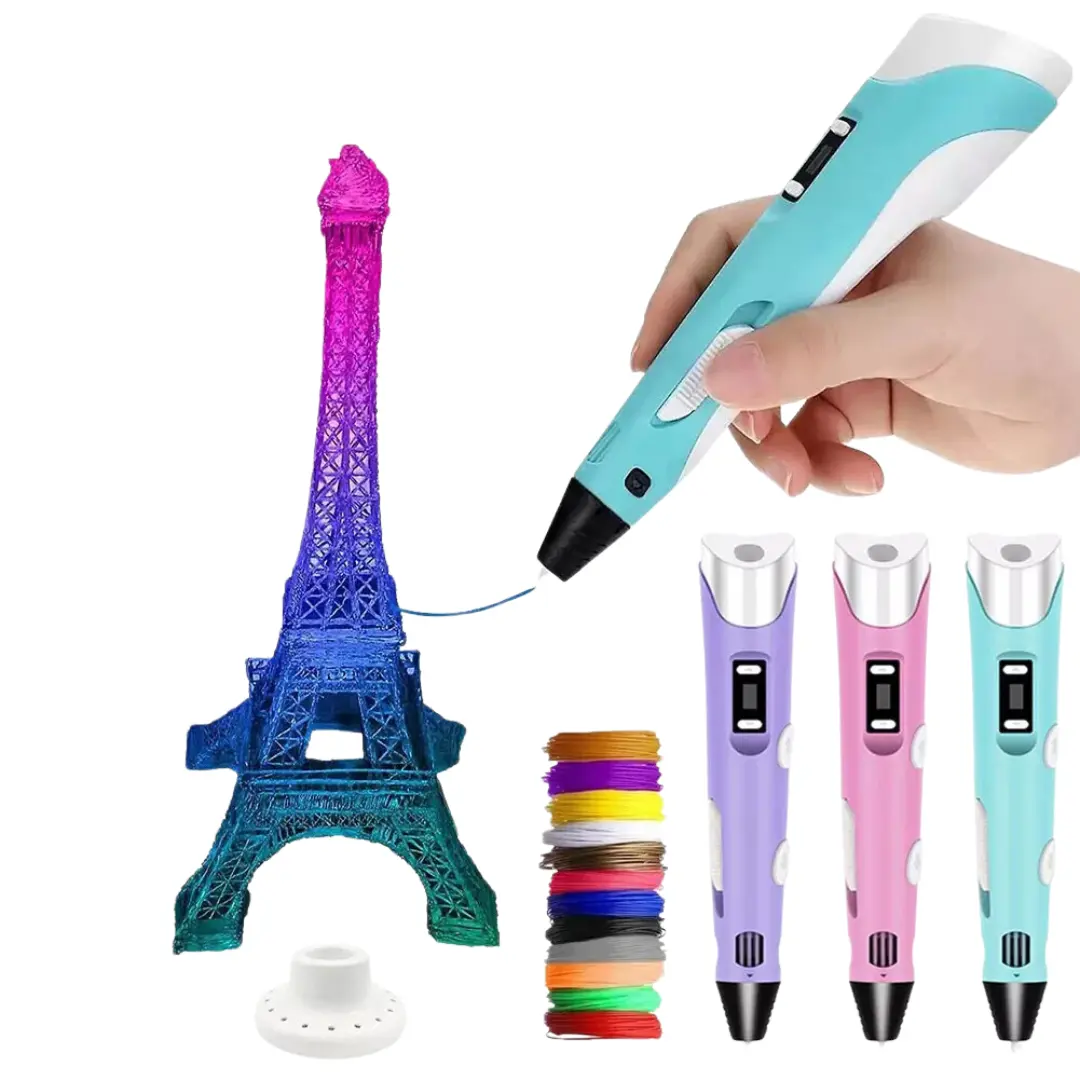 3D Printing Pen Set Doodle PLA Filament Printer Drawing 12 Colours gift For Kids