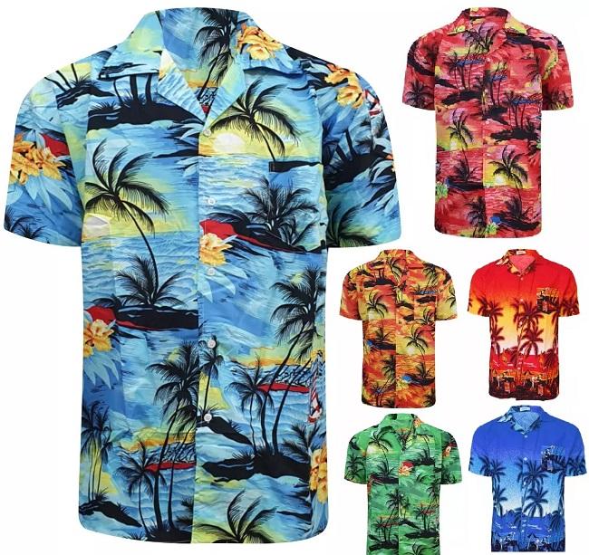 Mens Hawaiian Shirt Short Sleeve Summer Hawaiian Shirts Mens Casual Shirts Aloha Shirt Mens Shirts Hawaiian Fancy Dress Summer Shirts Beach Party 2