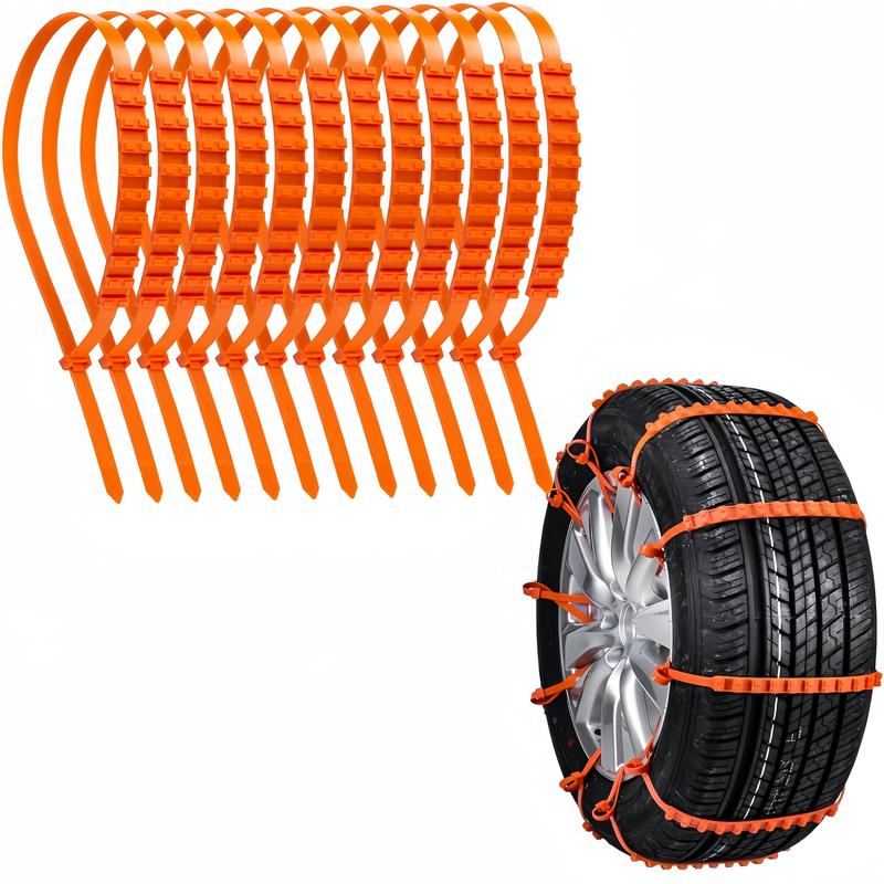 20pcs Premium Reusable Snow Tire Chains - Durable Anti-Slip Cable Design for Enhanced Traction, Easy Installation, and Safe Emergency Driving on Ice and Snowy Roads for Cars, Trucks, and SUVs 2