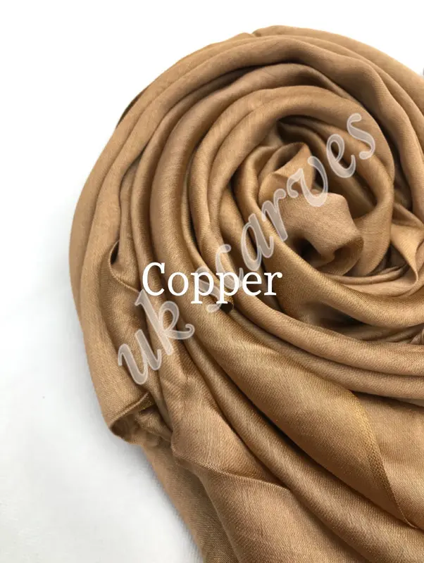SILKY SHINY HIJAB Scarf Maxi Wedding Plain 1