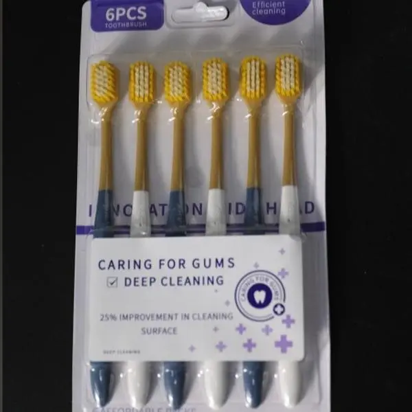 【 Luxury Gift 2】5 pairs of Sam's same toothbrush Soft bristle Internet red high-end toothbrush Soft bristle adult Student home high density square hole wide head toothbrush Oral Comfort