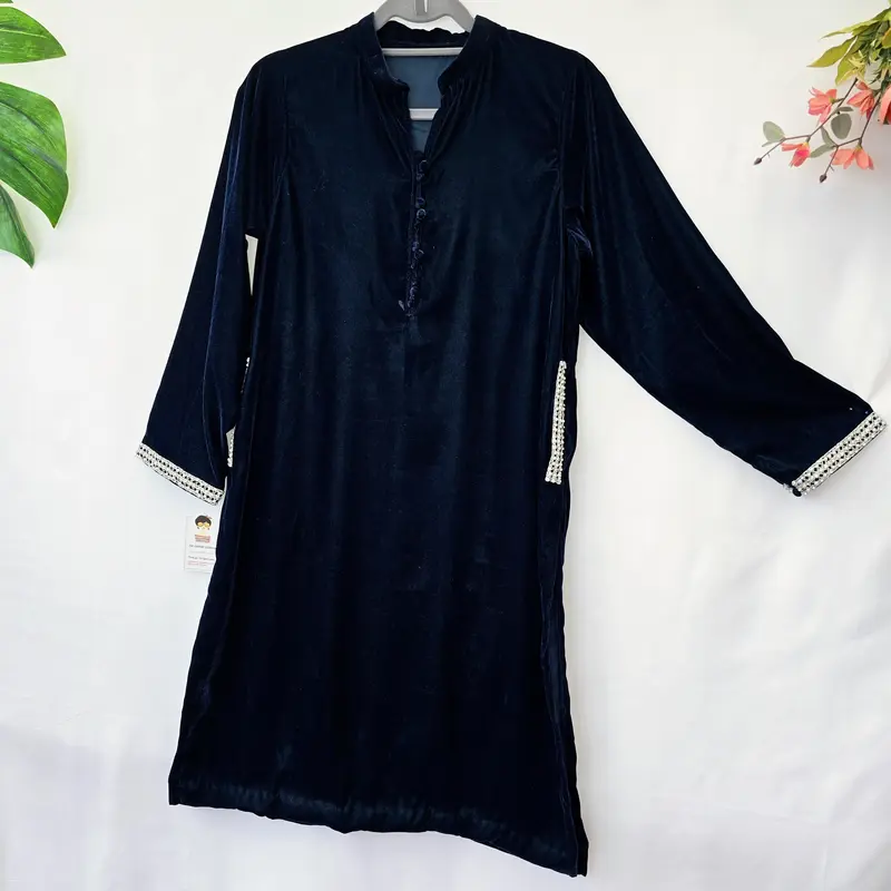 Zinc Velvet Kurta Partywear ,Winter Velvet Kameez, Designer Velvet Suit 3