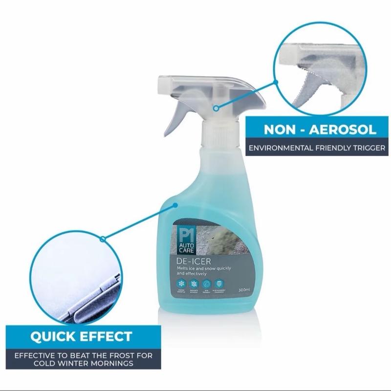 P1 Autocare Winter Kit - De-Icer with Screenwash Pod & Ice Scraper trigger sprayer 3