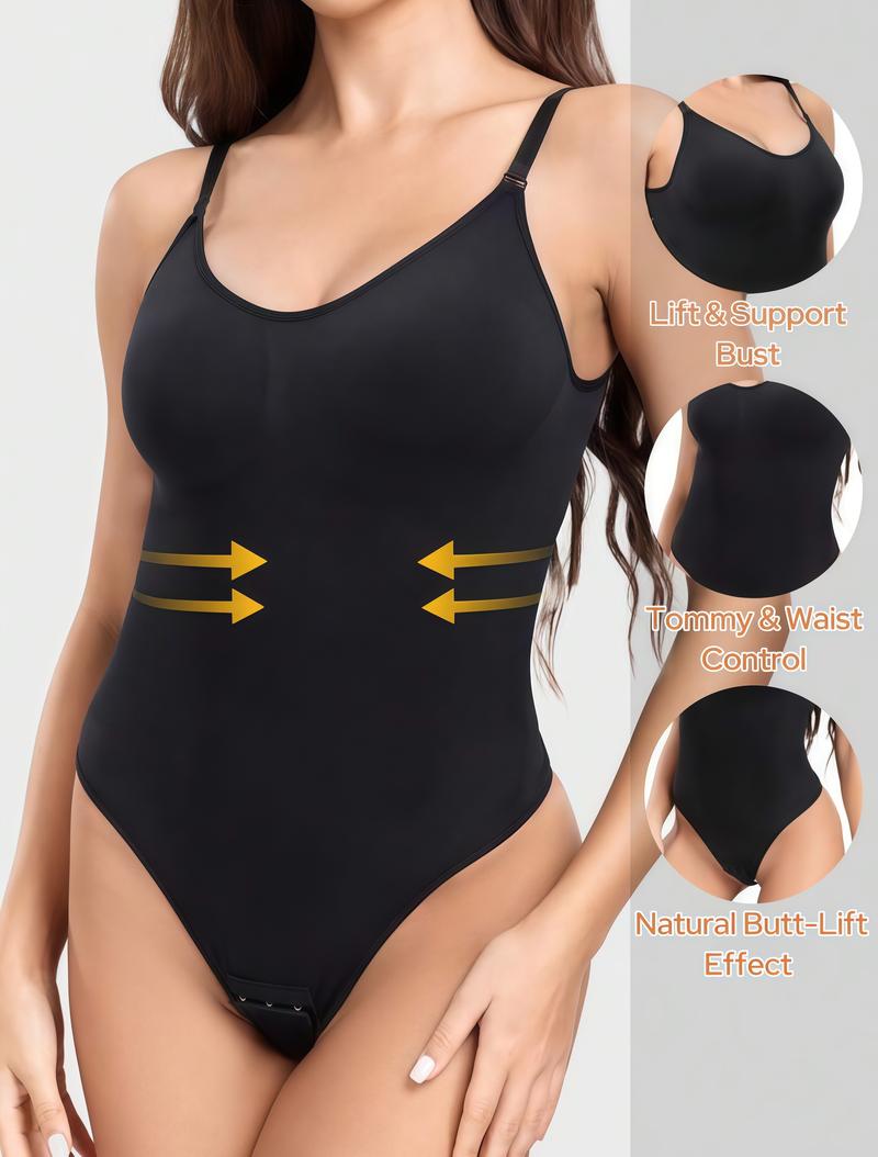 Product Introduction of High-compression body shaper in black, perfect for yoga, training, or dance. Available in Small, Medium, XL, and XXL. Comfortable, sleek, and enhances your curves! Shapewear Womenswear Sexy Elegant Everyday Fitness Style 3