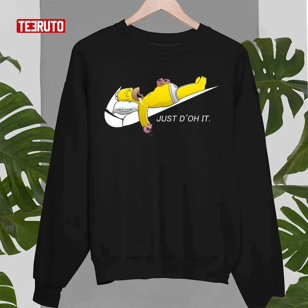 Swoosh Mark The Simpsons Funny Cartoon Logo Unisex Sweatshirt