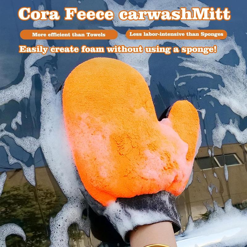 2 Pack Microfibre Car Wash Mitt Glove, Wash Mitt for Car Washing, Car Cleaning Mitt, For Car Maintenance Window Cleaner Exterior and Interior, Care Washing... 1