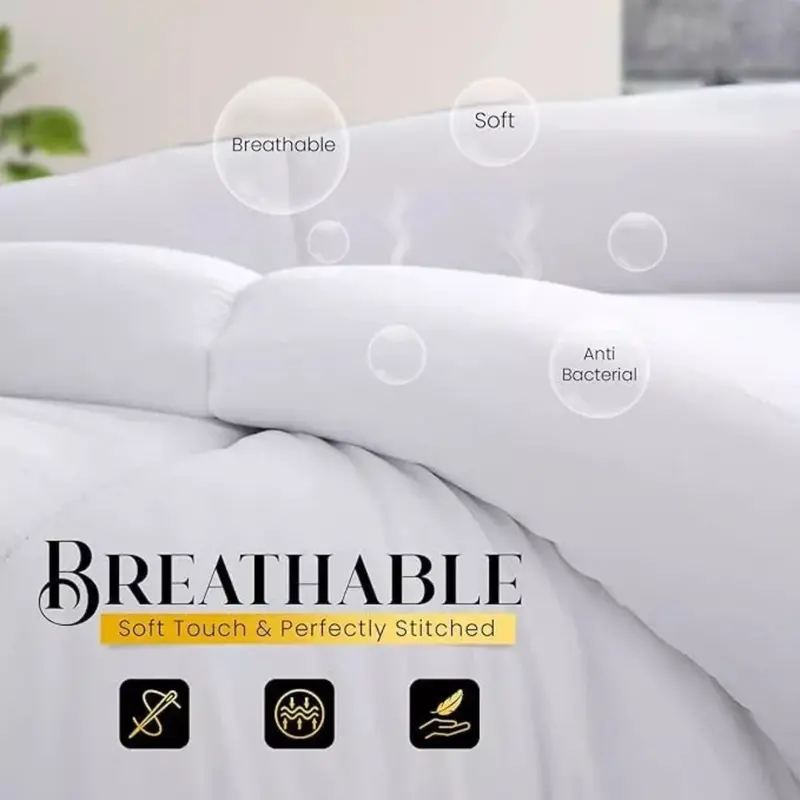 MicroFiber Duvet Quilt 16.5 Tog Extra Deep Hotel Quality - All Sizes, White 2
