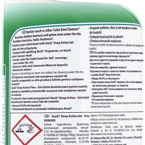Duck Toilet Deep Action Gel Cleaner, Pine Timberland Scent, 750ml - Household, Cleaning 6