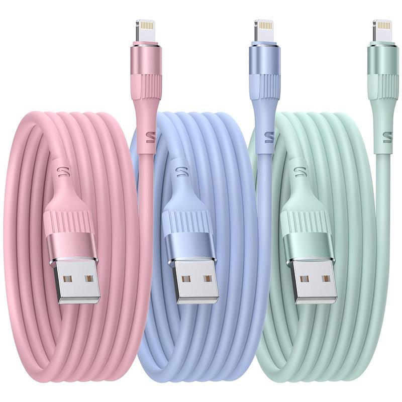 iPhone Charger，3PACK 6FT/1.8M MFi Certified iPhone Charger Cable Fast Charge TPE Long iPhone Charging Cable Compatible with iPhone 14 13 12 11 Pro Max Pro XS X XR 8 7 6 Durable Cellphone 2