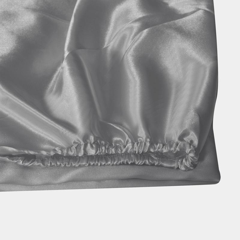 3Pcs Silky Satin Fitted Sheet Set 40cm Deep Mattress Cover Double & Pillowcase 6