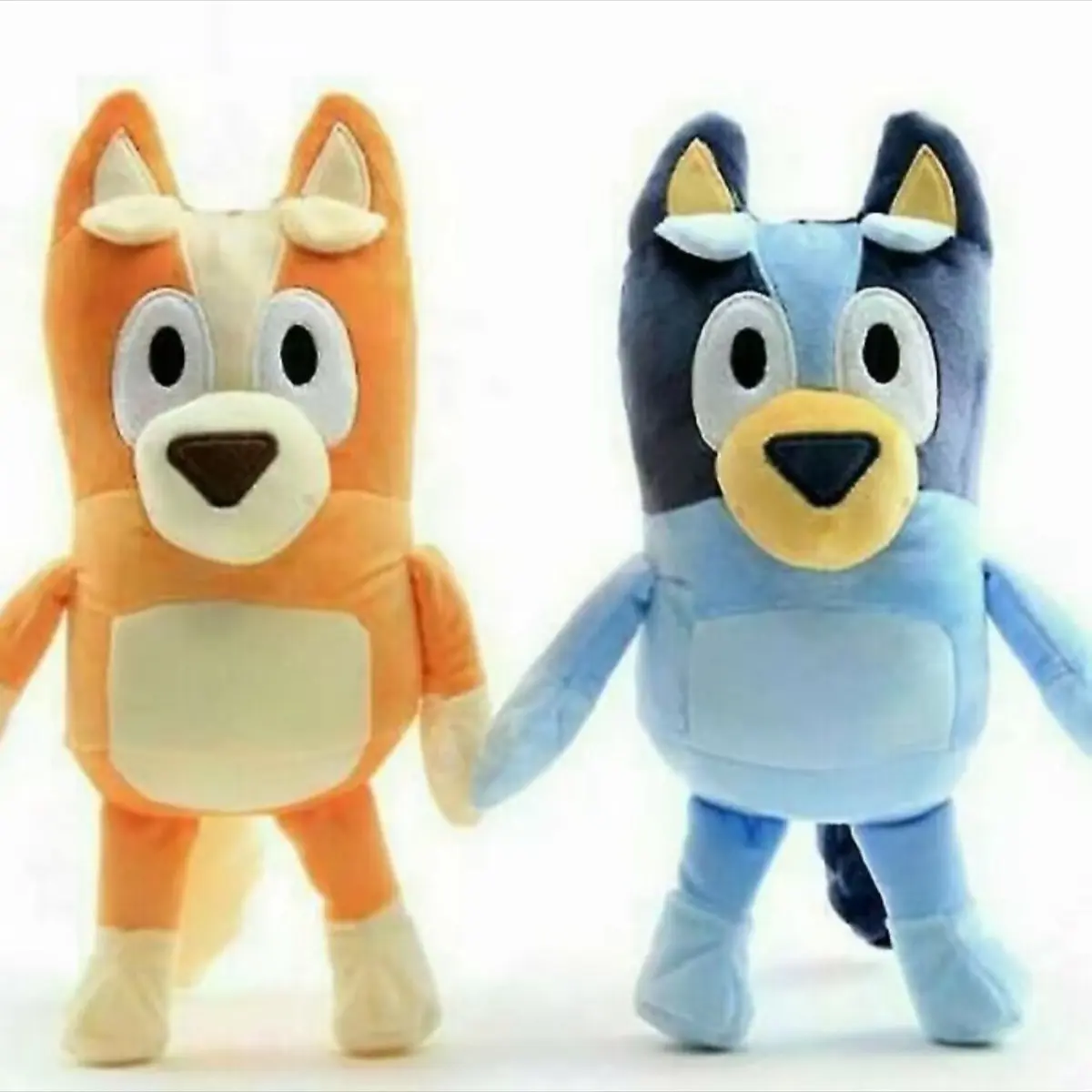 Pair of Bluey and Bingo Characters Plush Toy with Window Sucker - 11inch