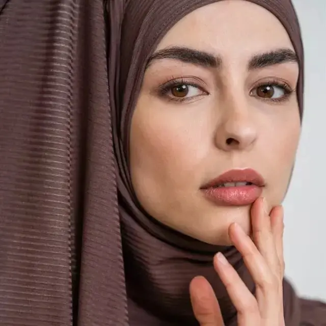 *NEW* PREMIUM Ribbed Jersey Collection Textured STRETCHY Hijab Head Scarf 1