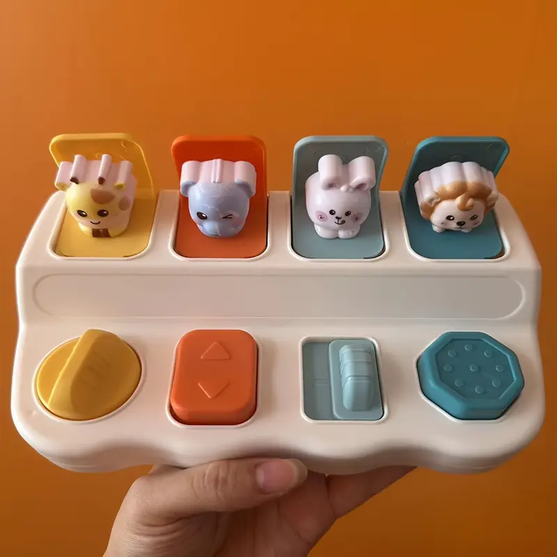 Pop-Up Animal Toy - Interactive Hide & Seek Box for Youngsters, Enhances Logic & Motor Skills, Perfect Birthday or Holiday Gift (Color Varies) 2