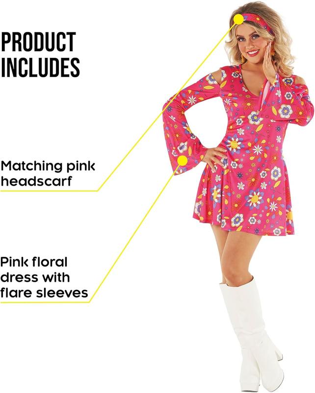 Morph - Hippie Costume Women - Disco Costume Women - 70s Costumes For Women - 60s Costume Women - 70s Fancy Dress Women 1