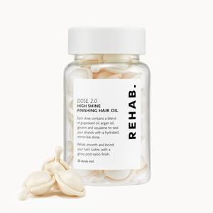 NEW REHAB. Dose 2.0 High Shine Heat Protectant Finishing Hair Oil Capsules
