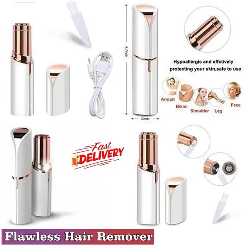 Flawless Facial Hair Remover 18K Gold Plated USB Rechargeable 3
