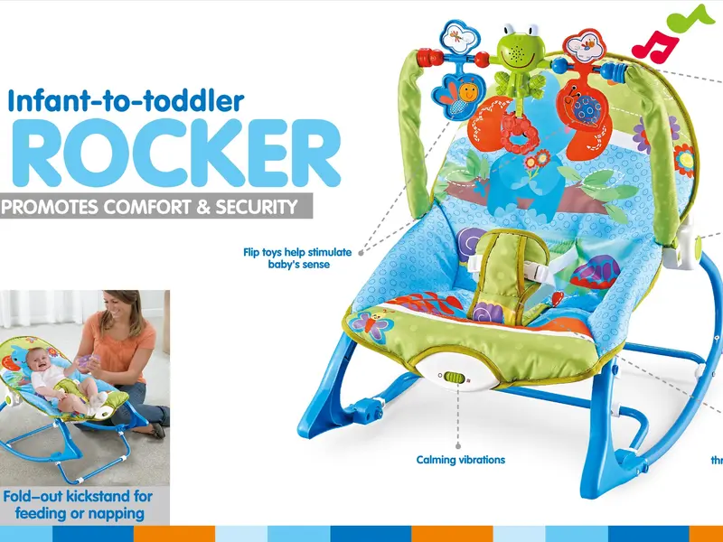 LEOM Keep Cozy 2-in-1 Newborn Baby Swing Bouncer Musical Vibrating ,Grow with Me Seat & Infant to Toddler Rocker Chair, Vibrations & Toy Bar, 0-30 Months Up to 16kg 8