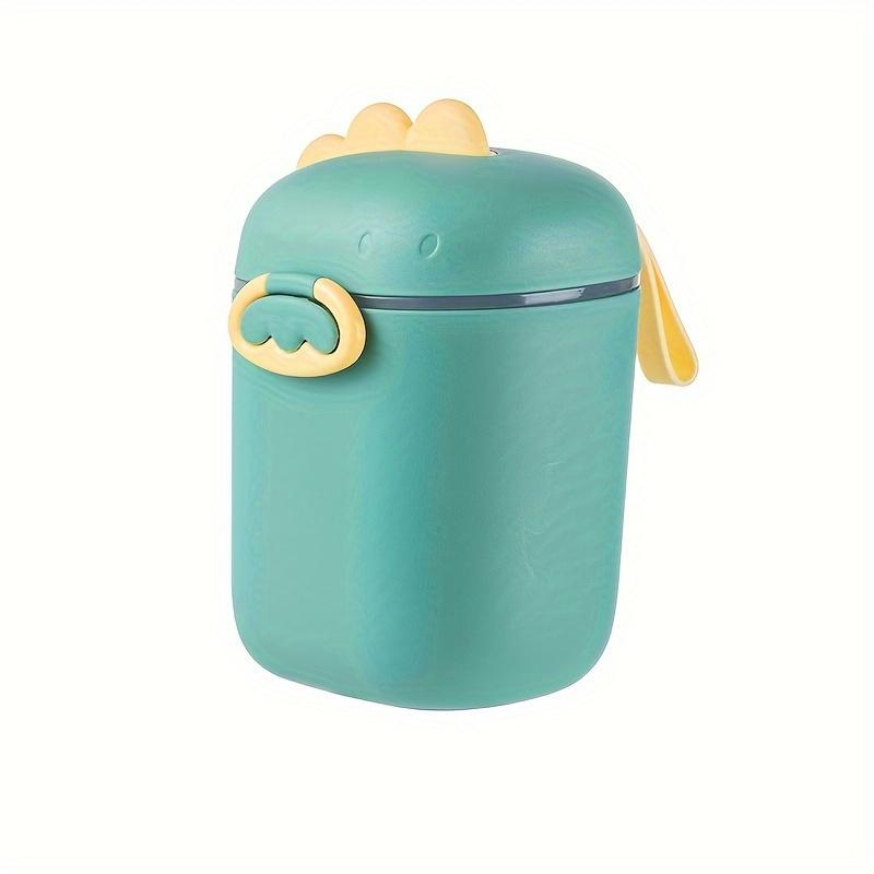 1pc, Dinosaur-Themed Large Capacity Milk Powder Dispenser, Portable Double Layer Thickened Formula Container For Infants, Sealed Storage With Scoop, Plastic, BPA-Free 6