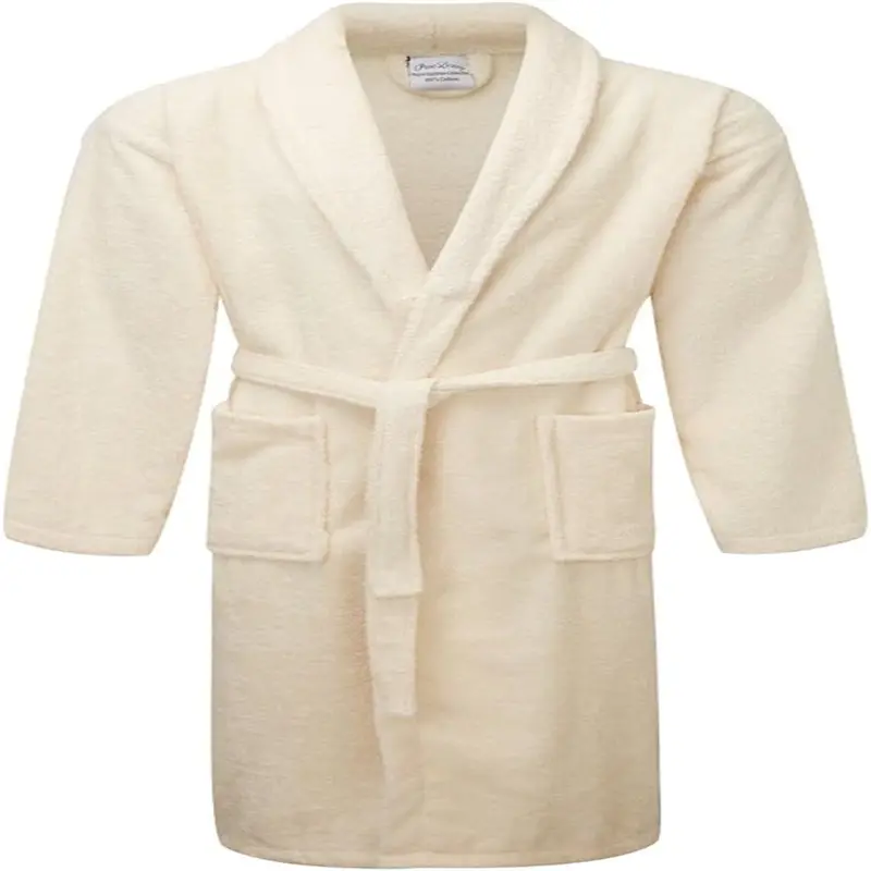Egyptian Cotton Bath Robe Terry Towelling Robe Dressing Gown Luxury and Super Soft Womens Nightwear Mens House Gown Comfort Fit Womenswear Bathrobe Loungewear Long Sleeve 3