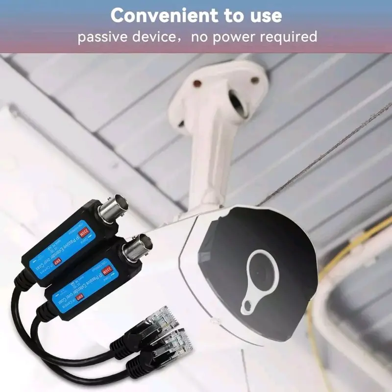 Camera accessories IP Network Transmitter, IP Passive Extender Ethernet Over Coax, 10/100Mbps 2