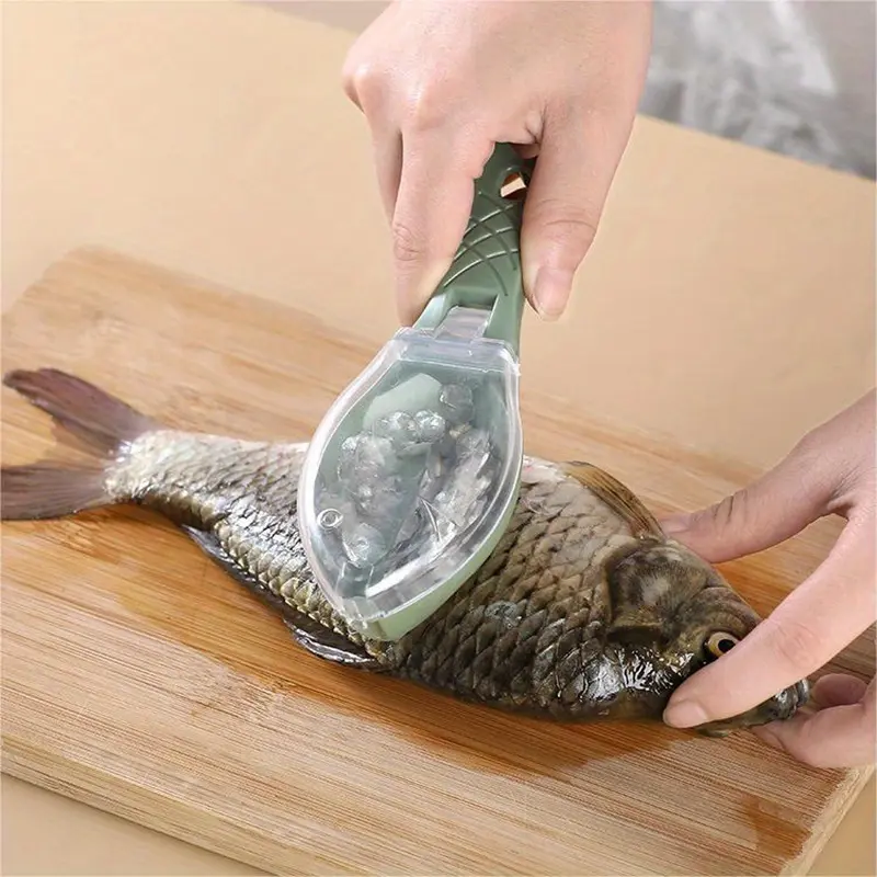 Fish Skin Brush Scraping Fishing Scale Grater Remover Peeler Scaler Scraper Tool Cover Kitchen Traditional Utensils