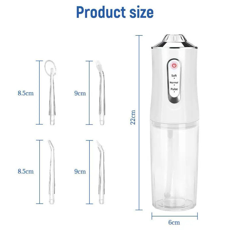 Cordless Dental Water Floss We Oral Irrigator Teeth Cleaner with 4 Jet Tips 3
