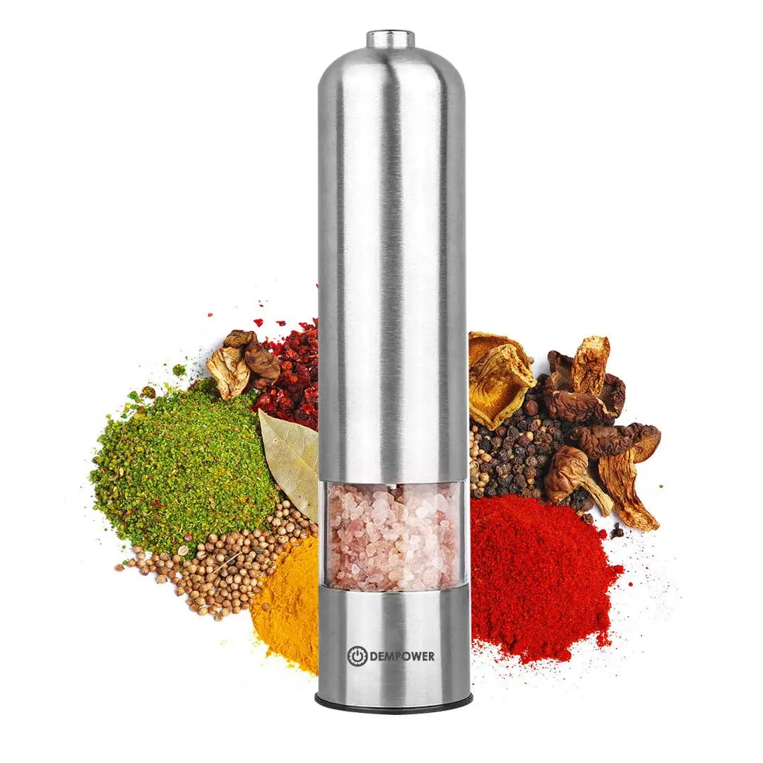 Dempower Electric Salt Pepper Herbs Grinder Mill
