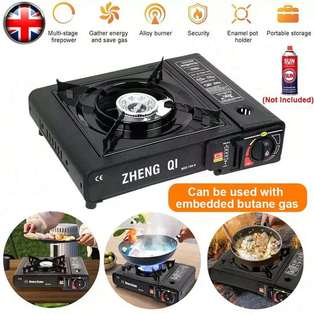 SIN-2100W Portable Single Burner Hob Kitchen Stove Outdoor Camping Butane Gas Stove Cooker BBQ Heaters UK
