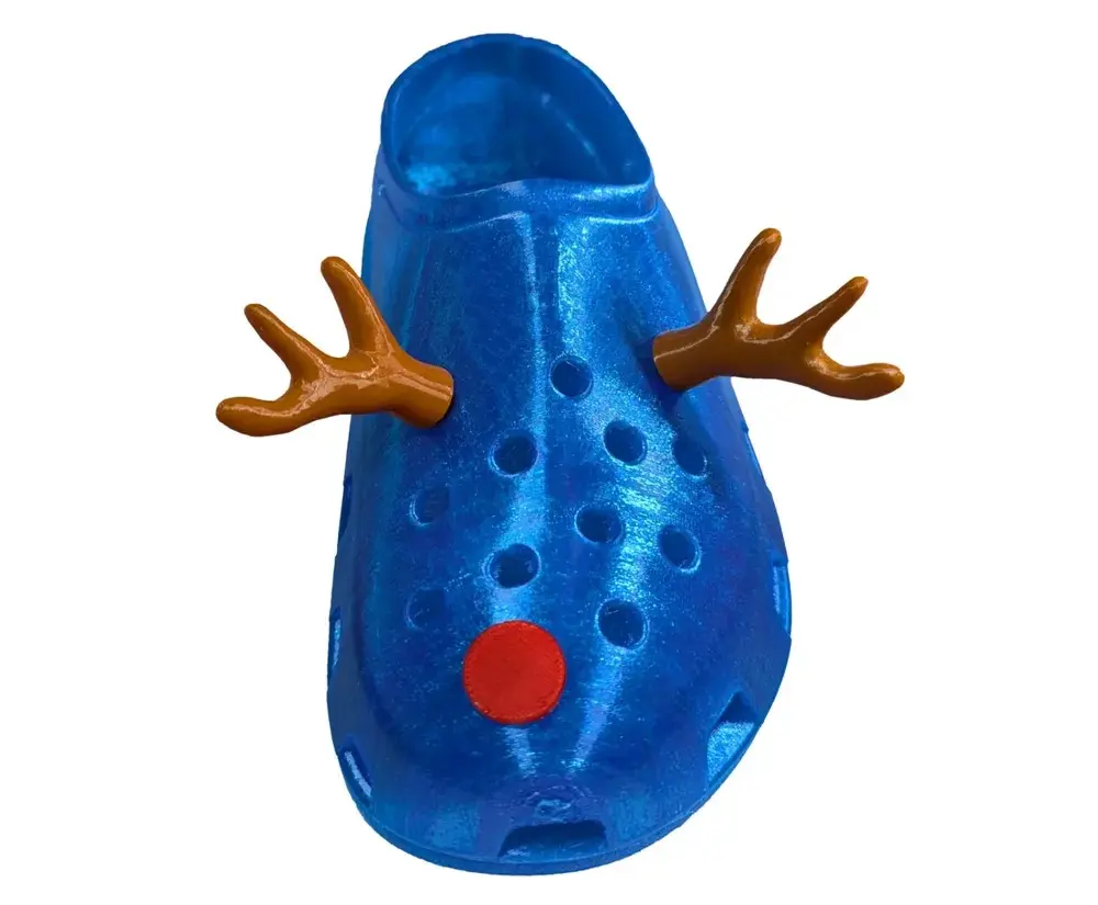 Reindeer Antlers and Nose Croc Charms - Fun Christmas Shoe Charms - Footwear