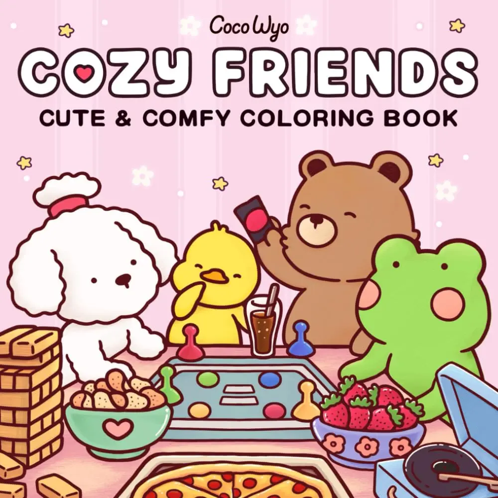 Cozy Friends: Coloring Book for Adults and Teens Featuring Super Cute Animal Characters with Easy and Simple Designs for Relaxation Paperback – 22 May 2024