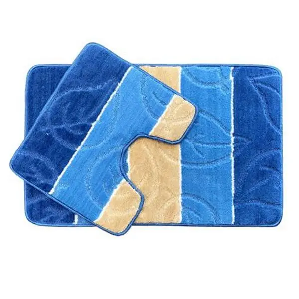 2Pcs Leaf Bath Mat Set | Non-slip Bathroom Mats Machine-washable | Shower Water Absorbent Bath Rug Super Absorbent Bath Mats for Bathroom Floor