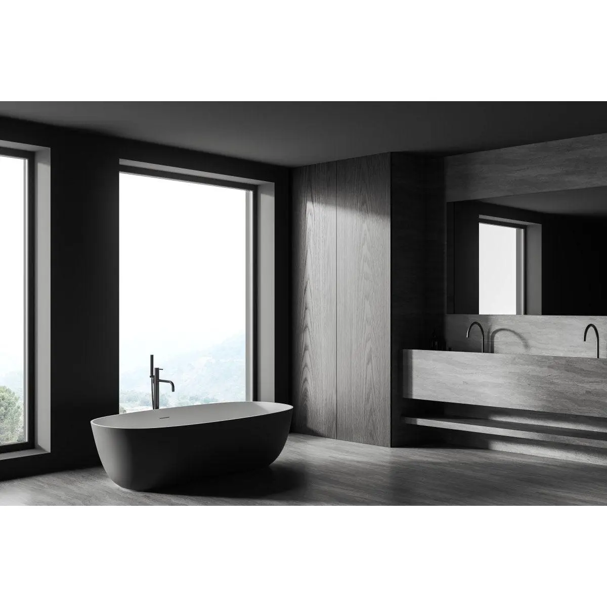 2000mm Bespoke Tiled Double Basin