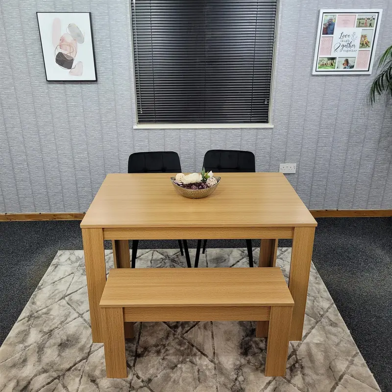 Dining Table Set with 2 Chairs Dining Room and Kitchen table set of 2, and Benches 1