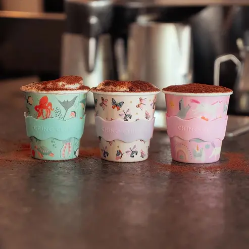 Pink Unicorn Babychino Cup 4oz Toddler Babyccino 120ml cup with lid 4