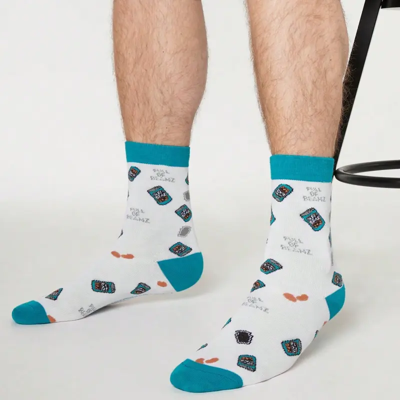 Heinz Unisex Beans Ankle Socks Pack Of 3 Menswear Comfy 3