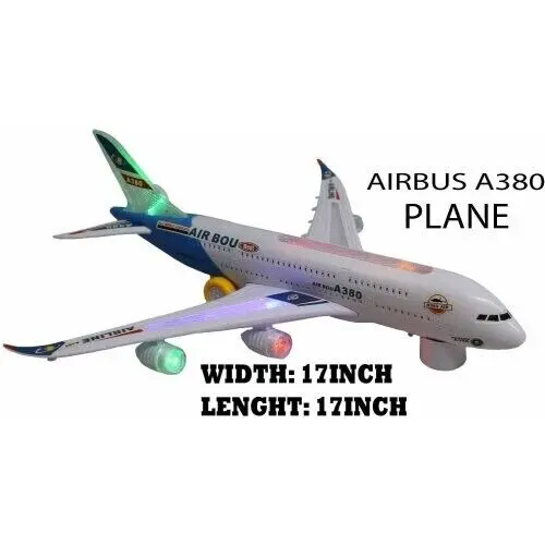 AIRBUS A380 AIRLINES AIRPLANE AEROPLANE KIDS ELECTRIC TOYS GIFT - LIGHTS SOUND 0