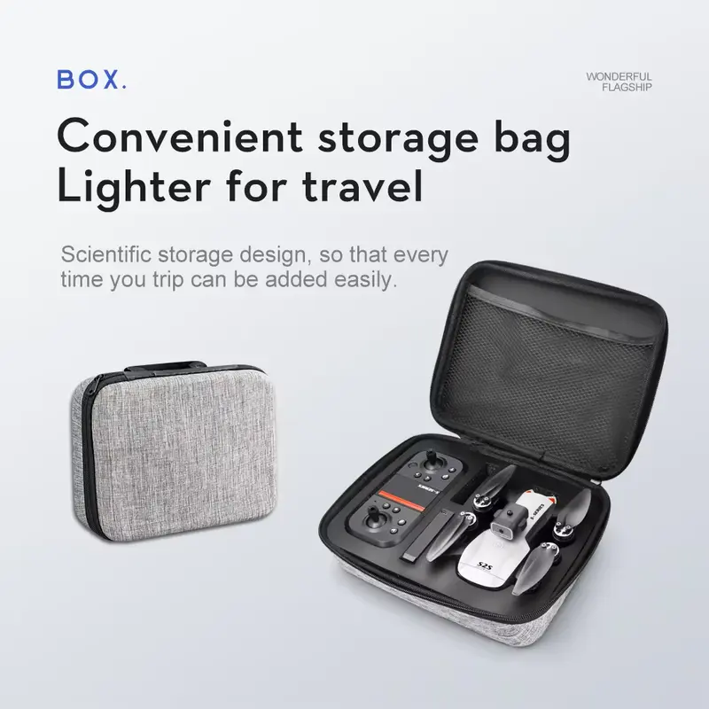 S2S mini drone with laser 4-way obstacle avoidance wide angle dual camera optical flow hovering brushless motor modern design metal plastic aluminium Accessories Blades Cable Charging Remote Control Chargeable beginner 5