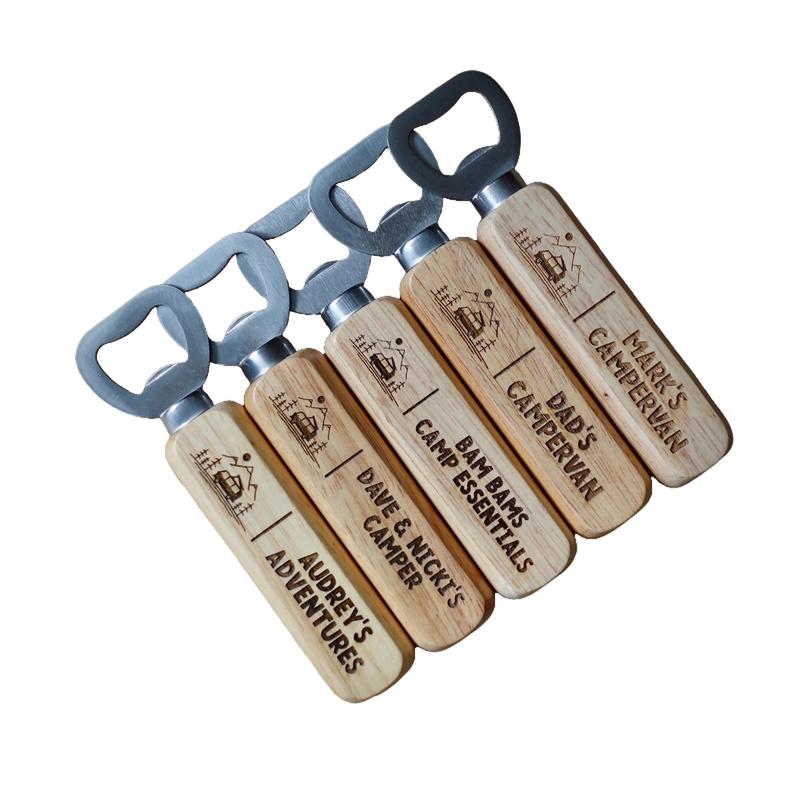 Personalised Any Name or Message Camper Van Stainless Steel Bottle Opener Key Ring | Campervan Keychain | Campervan Accessories 2
